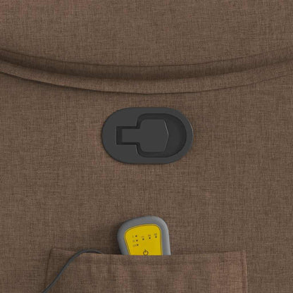 Masážní Polohovací Křeslo Hnědé Textil Hnědá