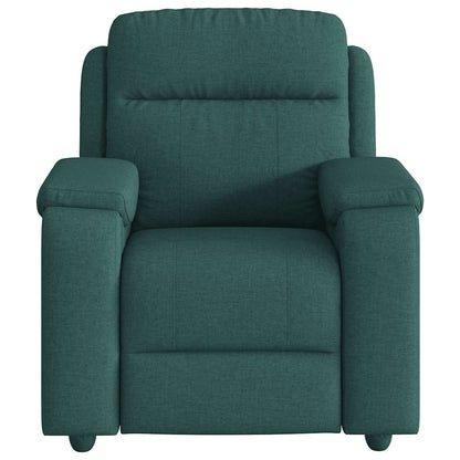 Masážní Polohovací Křeslo Tmavě Zelené Textil Tmavě Zelená
