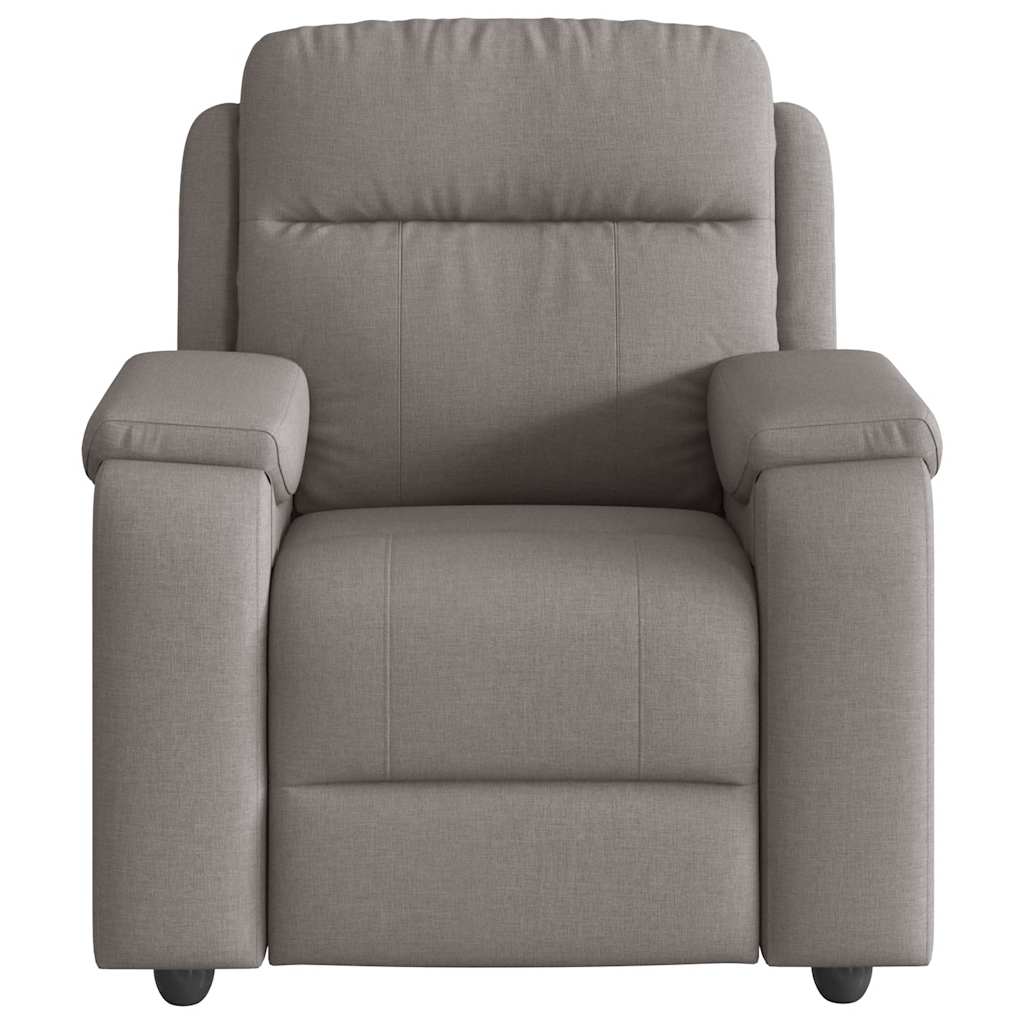 Masážní Polohovací Křeslo Textil Taupe