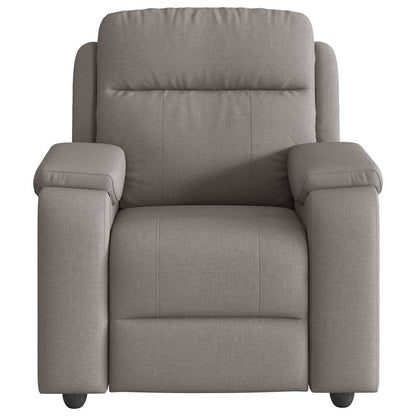 Masážní Polohovací Křeslo Textil Taupe