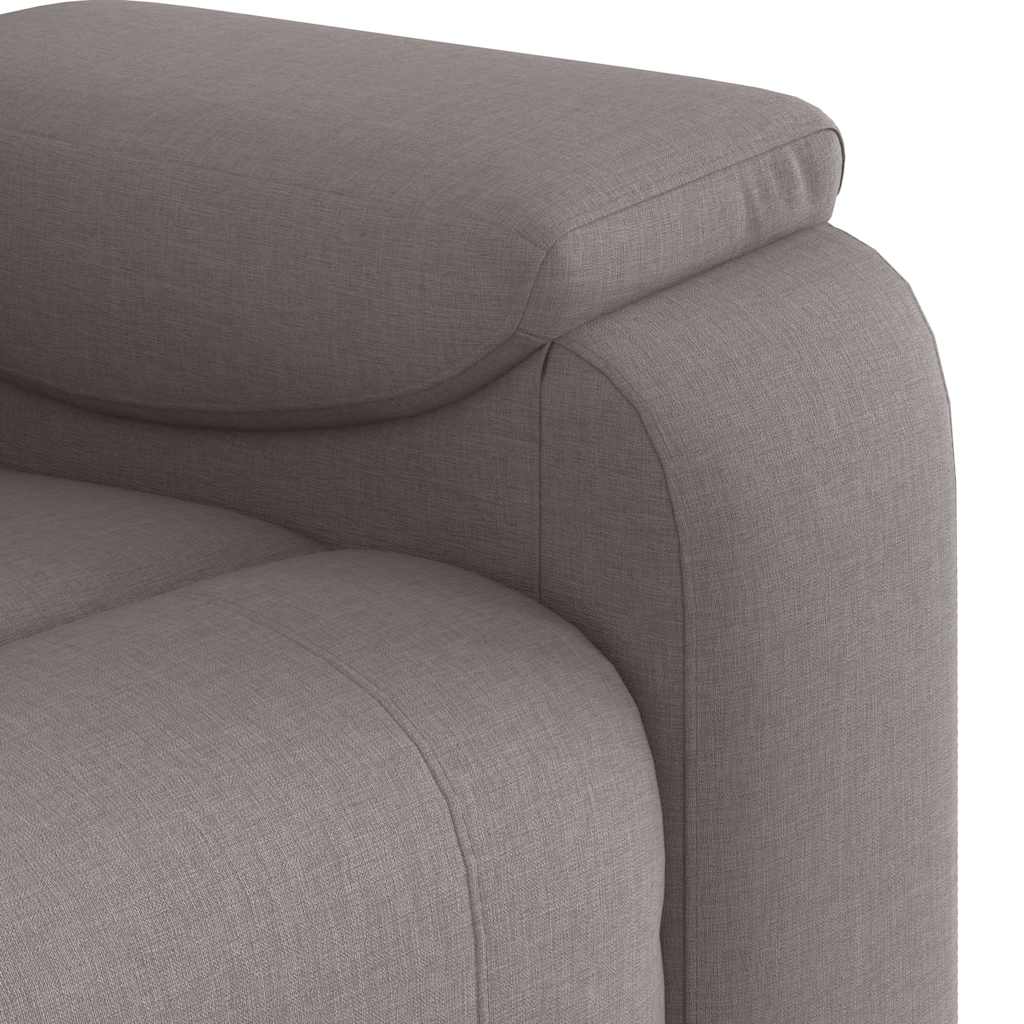 Masážní Polohovací Křeslo Textil Taupe