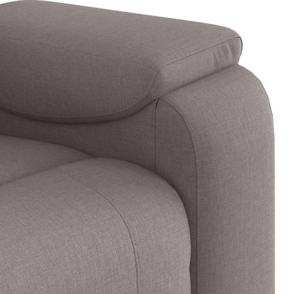 Masážní Polohovací Křeslo Textil Taupe