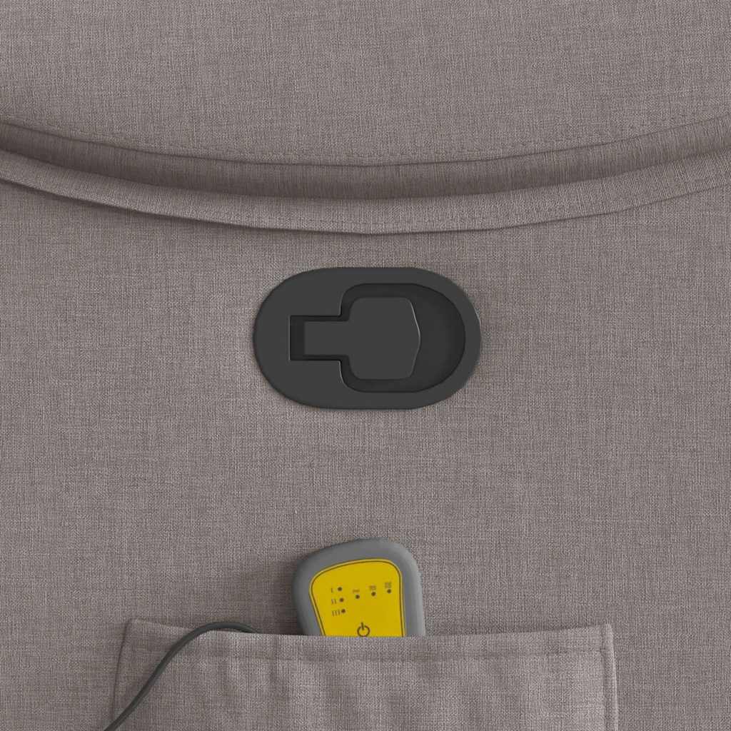Masážní Polohovací Křeslo Textil Taupe