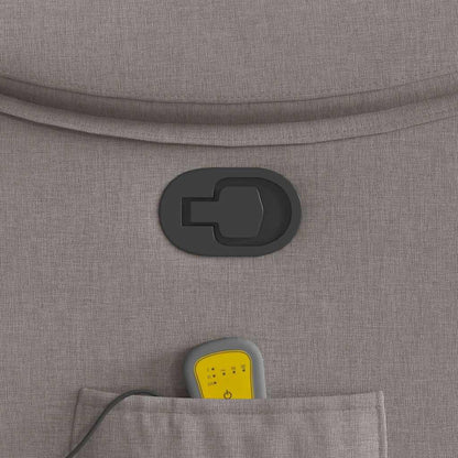 Masážní Polohovací Křeslo Textil Taupe