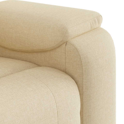 Masážní Polohovací Křeslo Krémové Textil Krémová