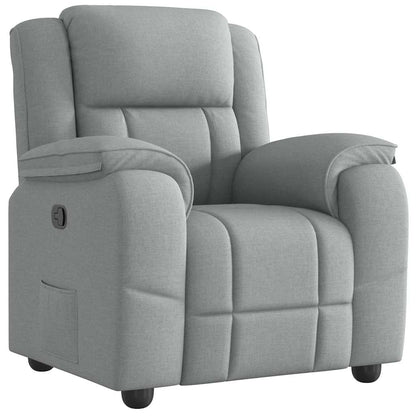 Polohovací Křeslo Světle Šedé Textil Světle Šedá