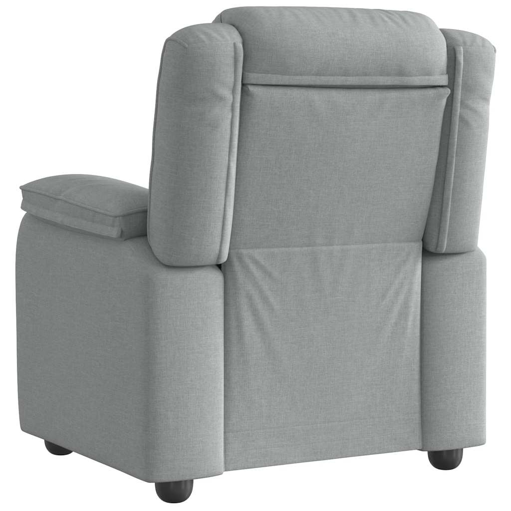 Polohovací Křeslo Světle Šedé Textil Světle Šedá