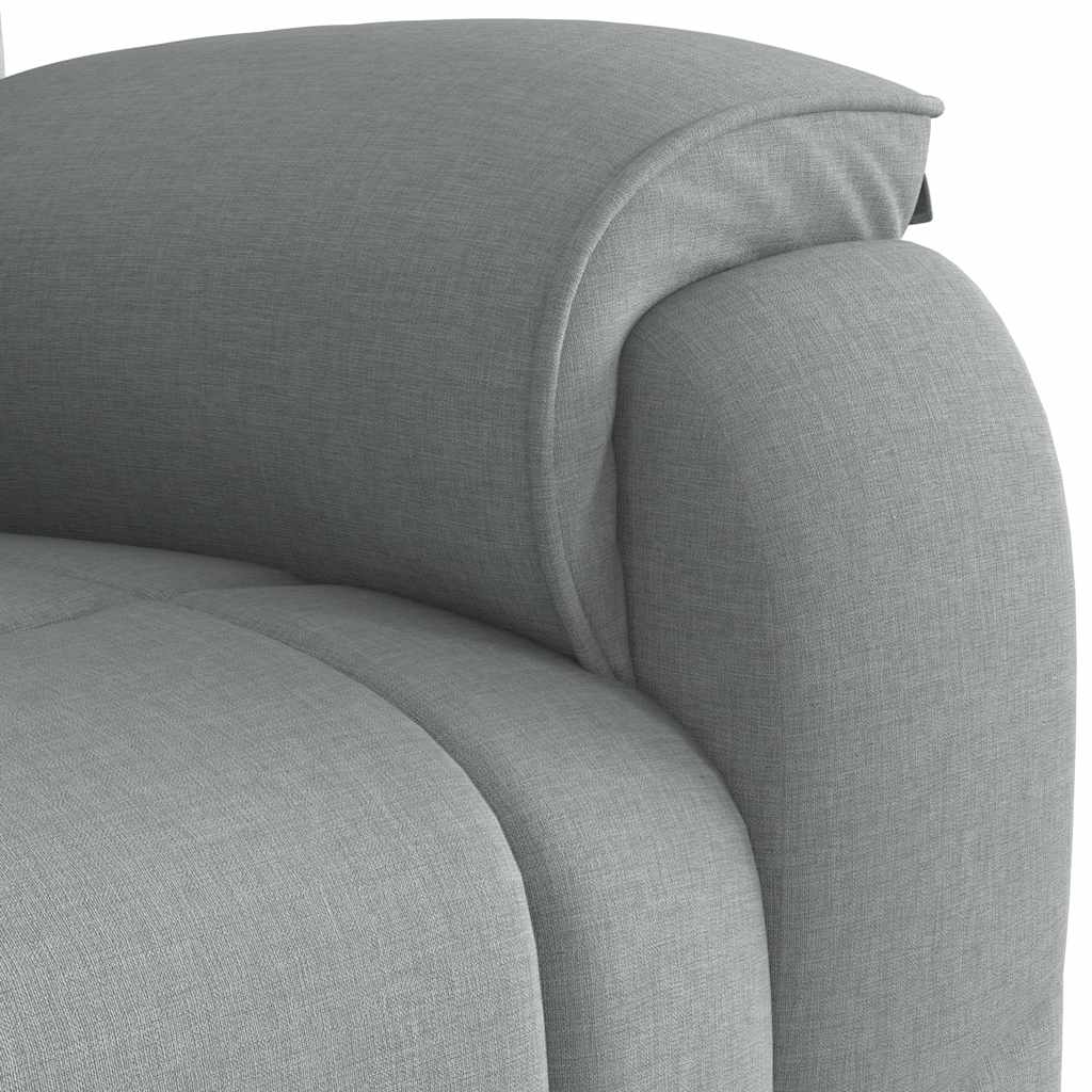 Polohovací Křeslo Světle Šedé Textil Světle Šedá