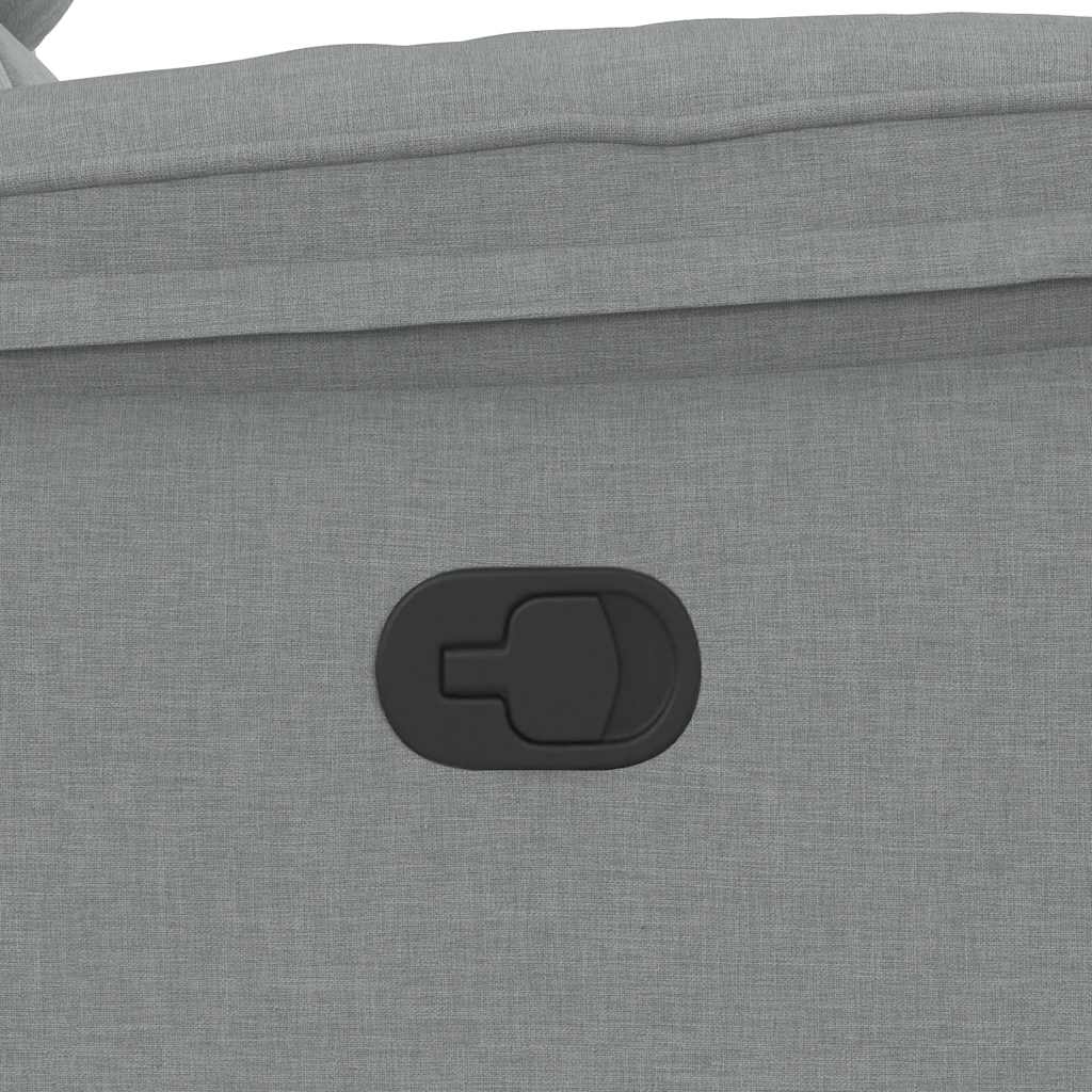 Polohovací Křeslo Světle Šedé Textil Světle Šedá