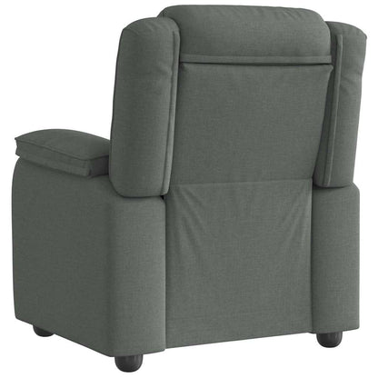 Polohovací Křeslo Tmavě Šedé Textil Tmavě Šedá