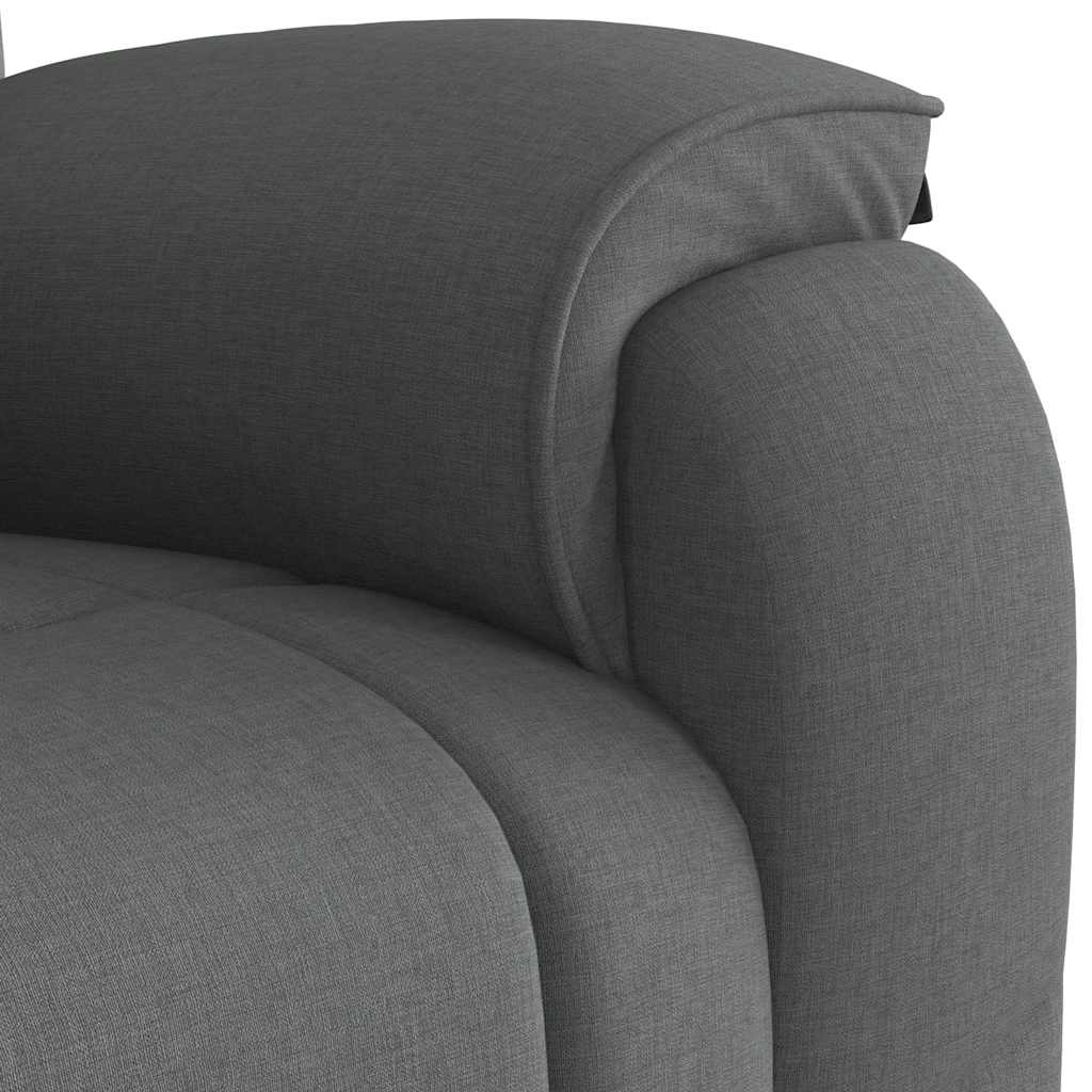 Polohovací Křeslo Tmavě Šedé Textil Tmavě Šedá