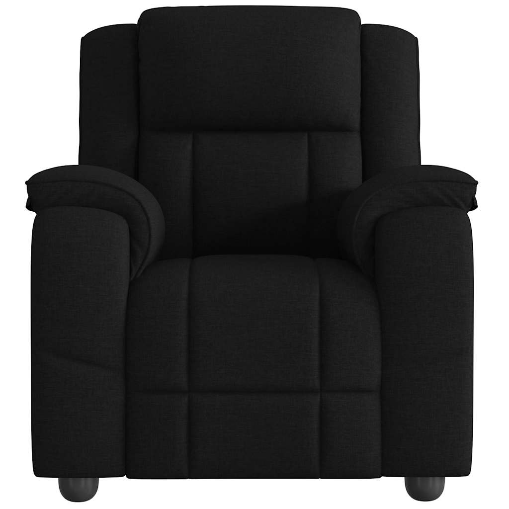 Polohovací Křeslo Černé Textil Černá