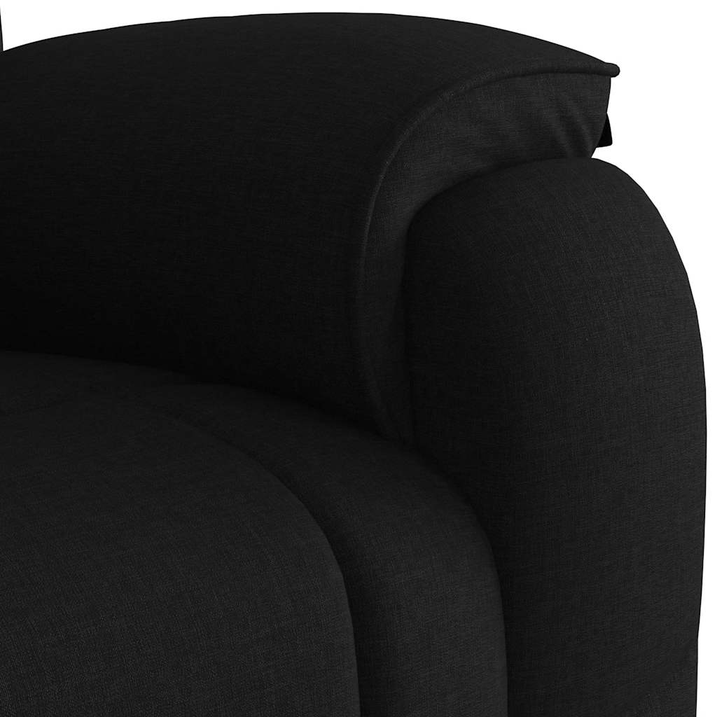 Polohovací Křeslo Černé Textil Černá