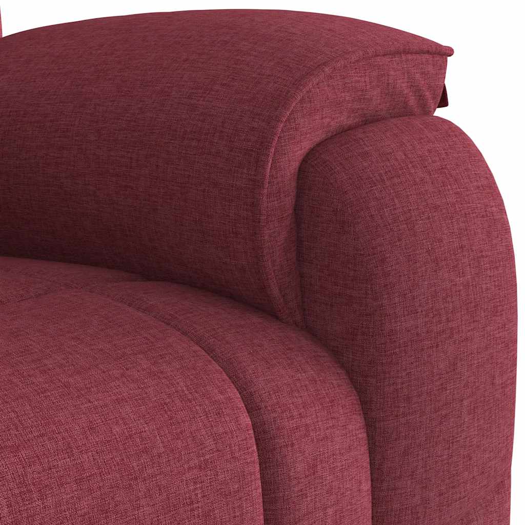 Polohovací Křeslo Vínové Textil