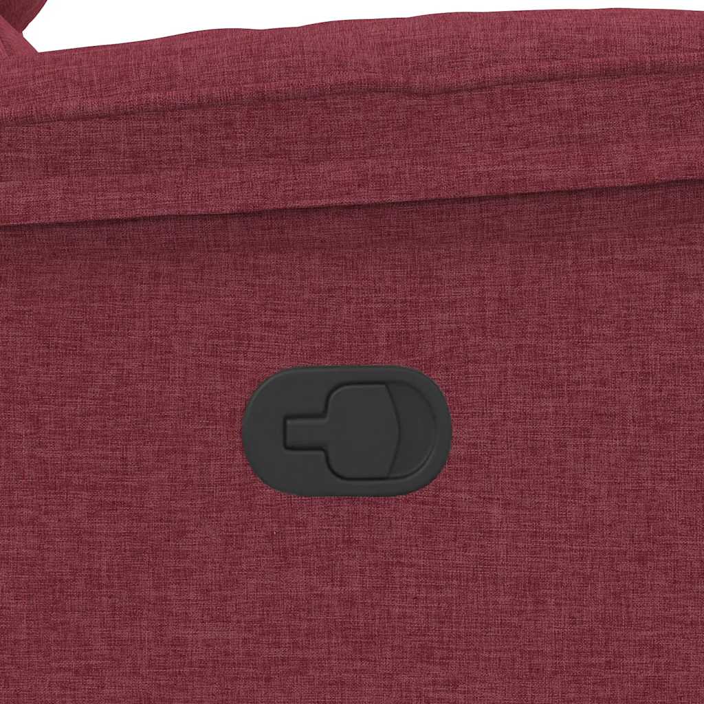 Polohovací Křeslo Vínové Textil