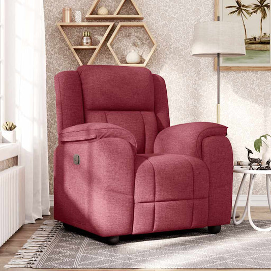 Polohovací Křeslo Vínové Textil