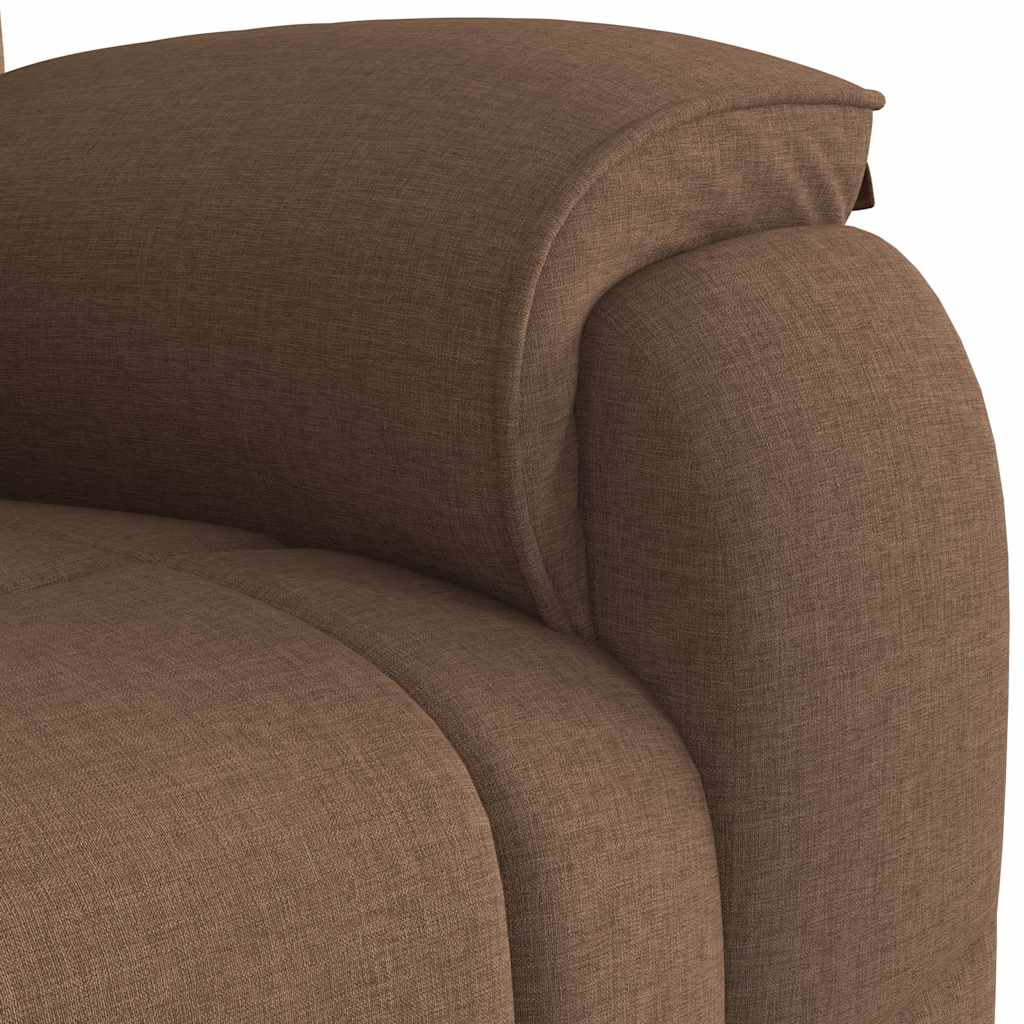Polohovací Křeslo Hnědé Textil Hnědá
