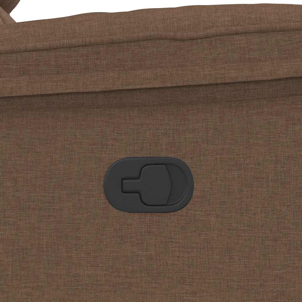 Polohovací Křeslo Hnědé Textil Hnědá