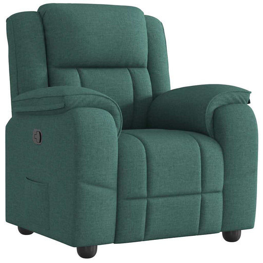 Polohovací Křeslo Tmavě Zelené Textil