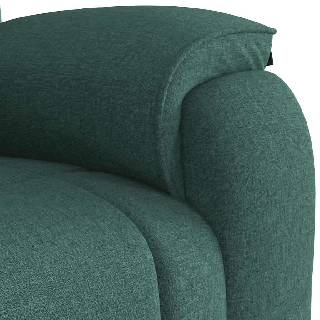 Polohovací Křeslo Tmavě Zelené Textil