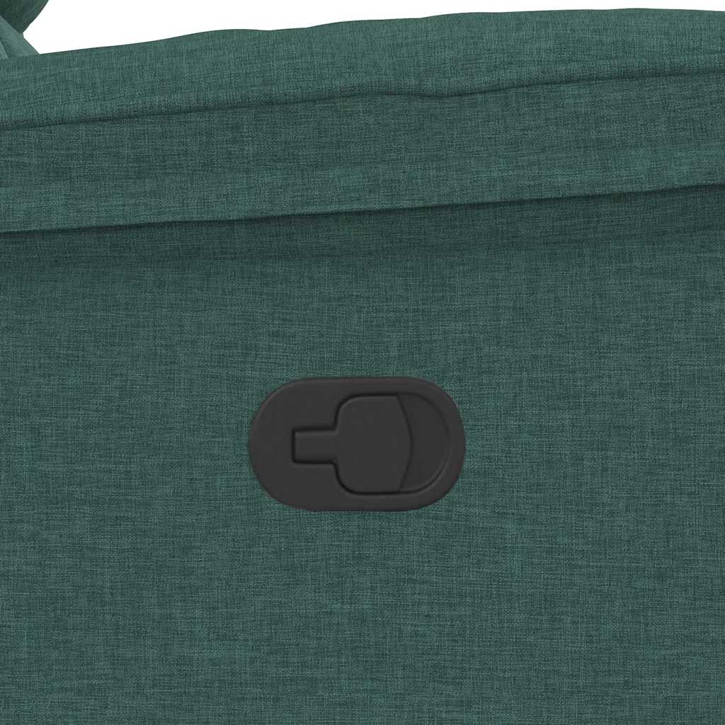Polohovací Křeslo Tmavě Zelené Textil