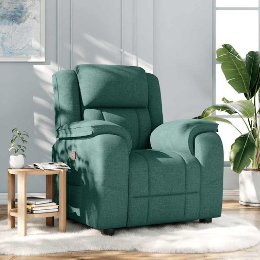 Polohovací Křeslo Tmavě Zelené Textil