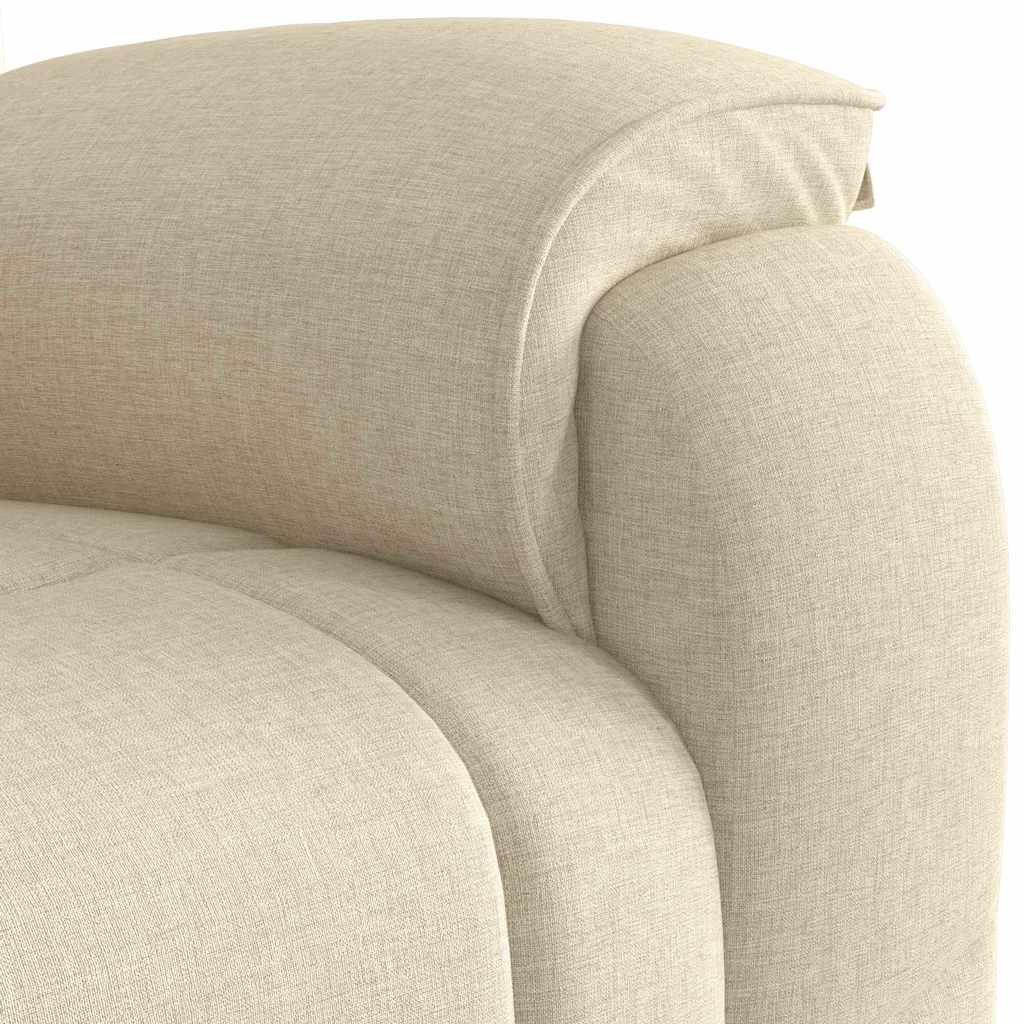 Polohovací Křeslo Krémové Textil