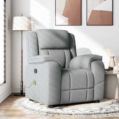 Polohovací Křeslo Světle Šedé Textil Světle Šedá