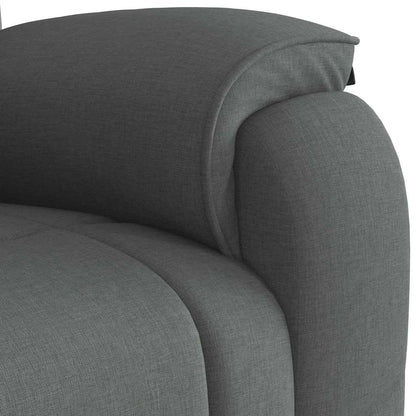 Masážní Polohovací Křeslo Tmavě Šedé Textil Tmavě Šedá