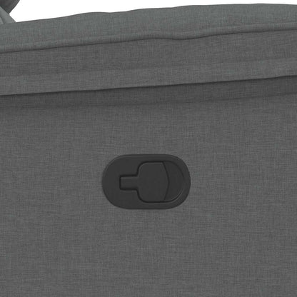 Masážní Polohovací Křeslo Tmavě Šedé Textil Tmavě Šedá