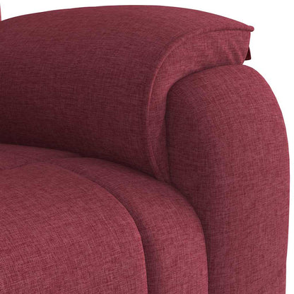 Masážní Polohovací Křeslo Vínové Textil Vínová Červená