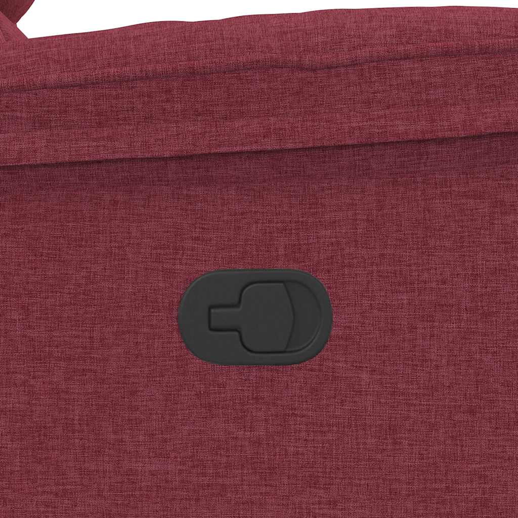 Masážní Polohovací Křeslo Vínové Textil Vínová Červená