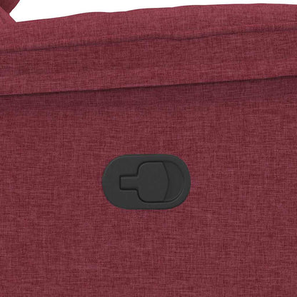 Masážní Polohovací Křeslo Vínové Textil Vínová Červená