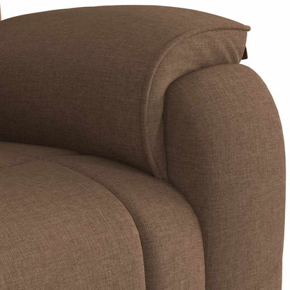 Masážní Polohovací Křeslo Hnědé Textil Hnědá