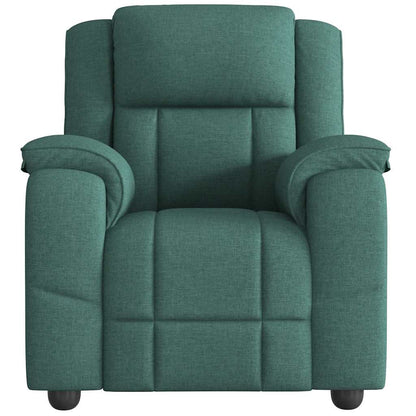 Masážní Polohovací Křeslo Tmavě Zelené Textil Tmavě Zelená