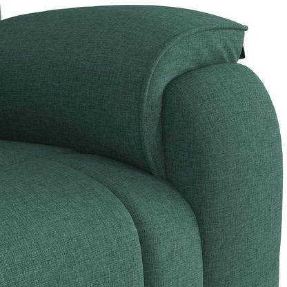 Masážní Polohovací Křeslo Tmavě Zelené Textil Tmavě Zelená