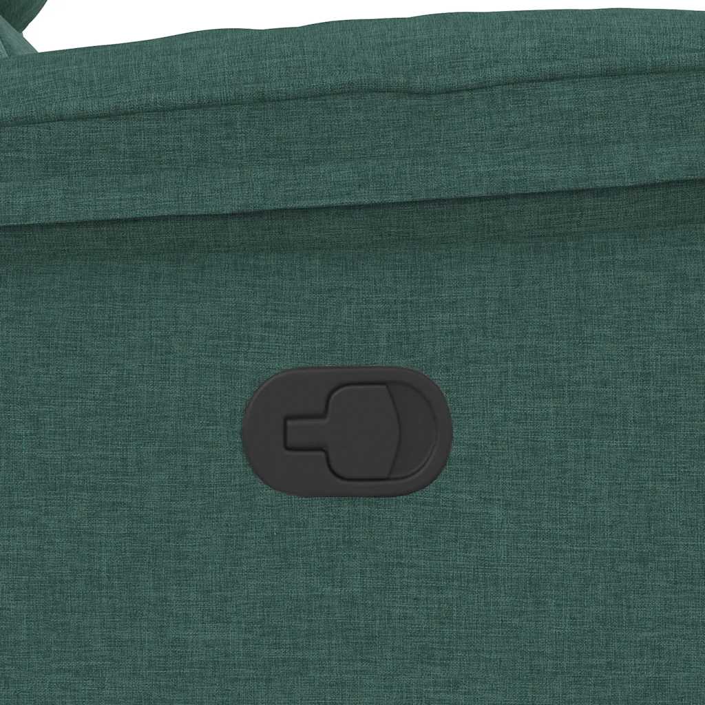 Masážní Polohovací Křeslo Tmavě Zelené Textil Tmavě Zelená