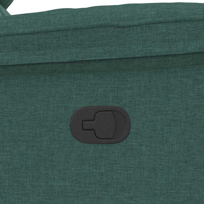 Masážní Polohovací Křeslo Tmavě Zelené Textil Tmavě Zelená