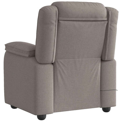 Masážní Polohovací Křeslo Textil Taupe