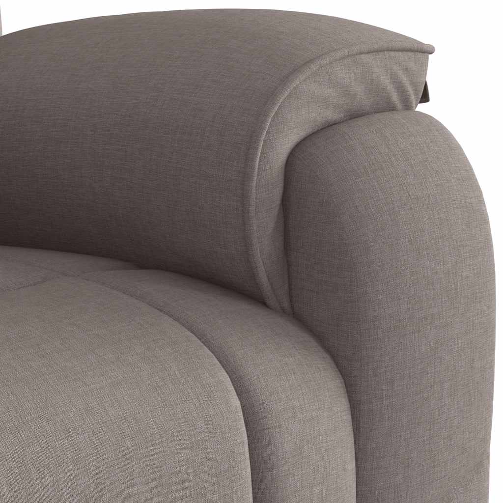 Masážní Polohovací Křeslo Textil Taupe