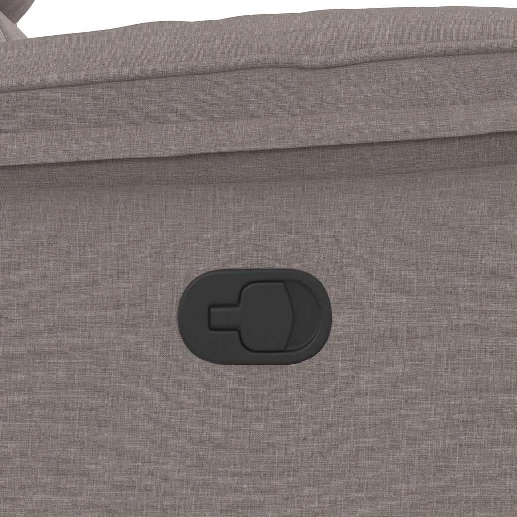 Masážní Polohovací Křeslo Textil Taupe