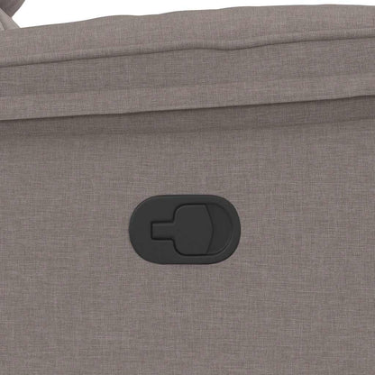 Masážní Polohovací Křeslo Textil Taupe
