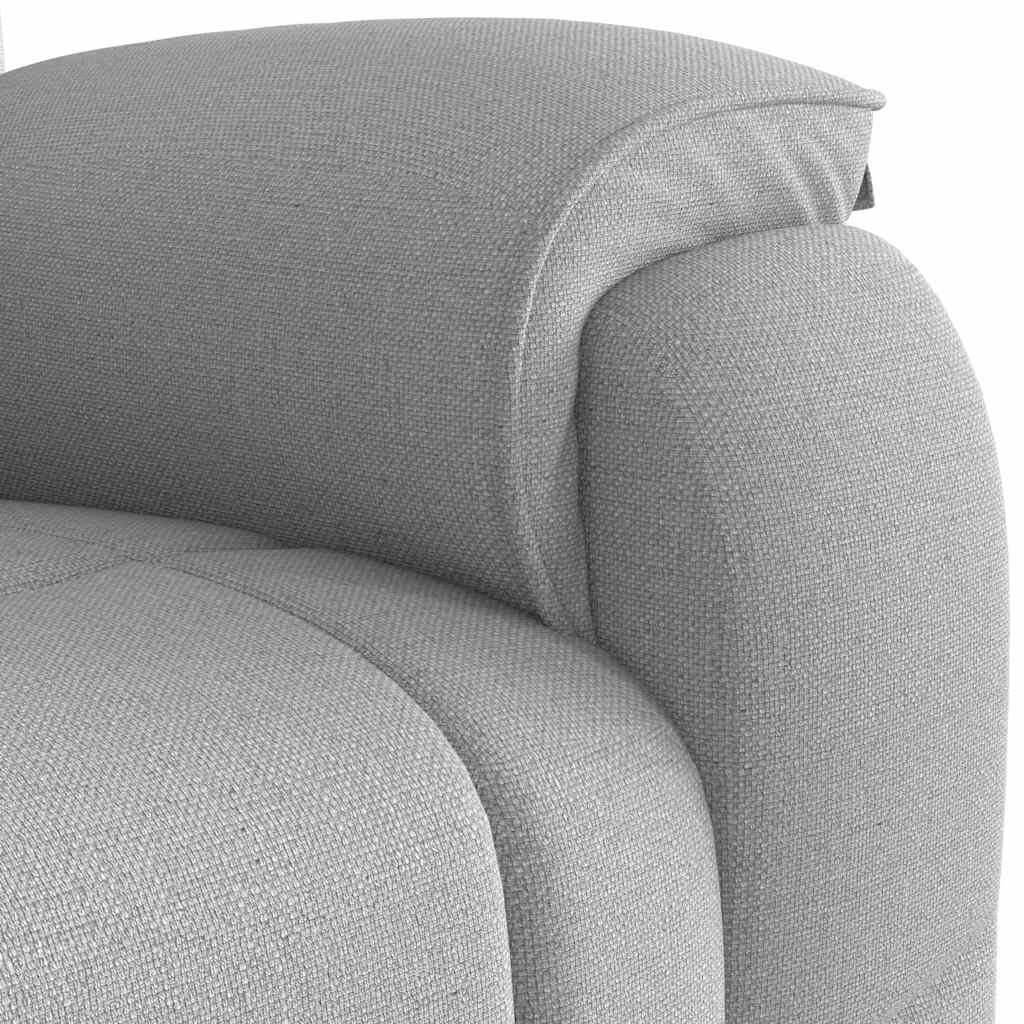 Masážní Polohovací Křeslo Textil Obláčkově Šedá