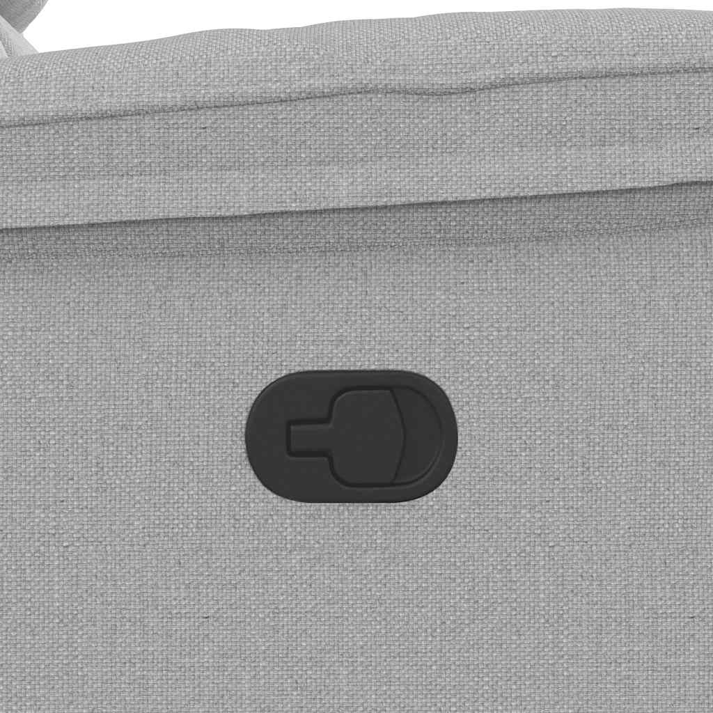 Masážní Polohovací Křeslo Textil Obláčkově Šedá