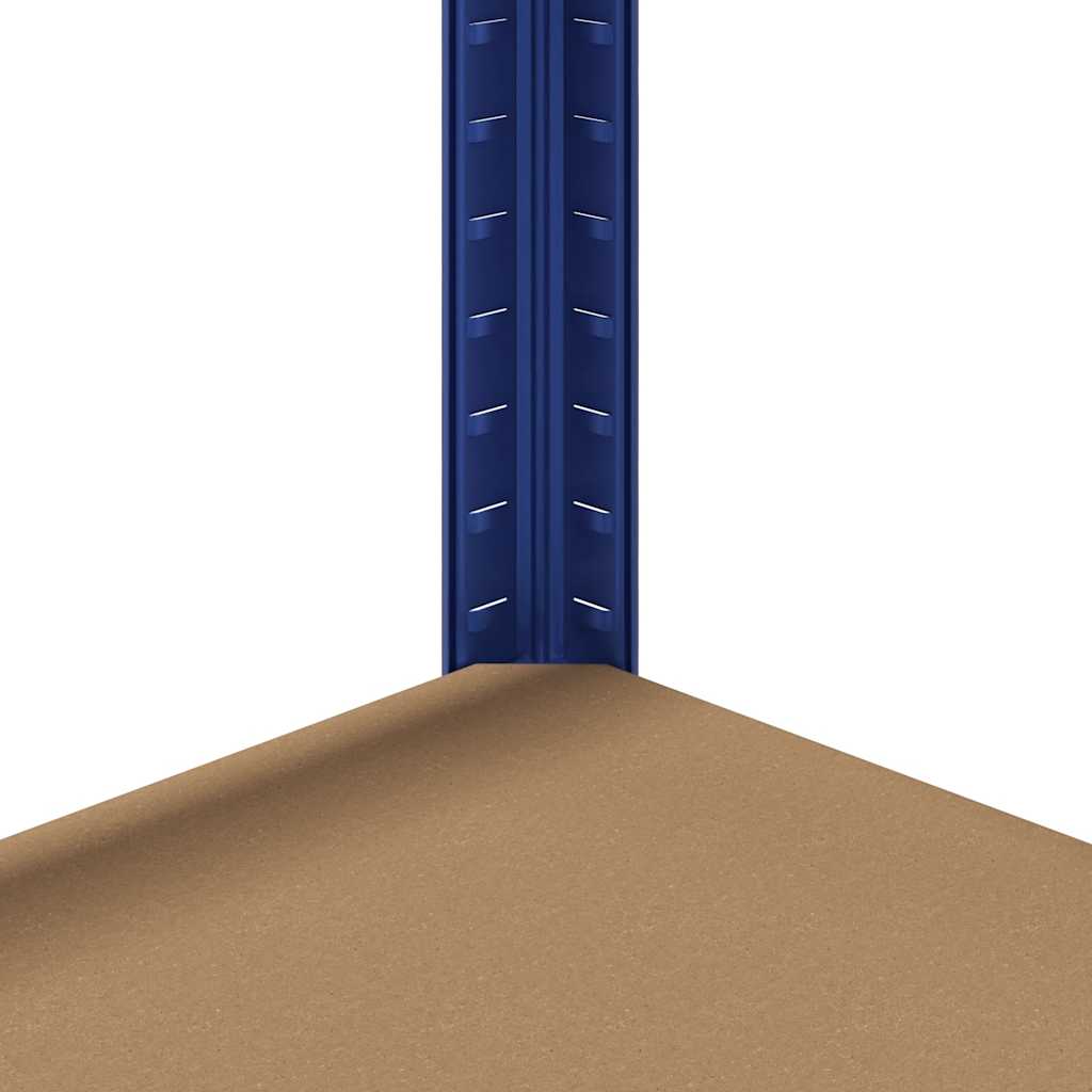 5Patrové Úložné Regály 3 Ks Modré Ocel A Kompozitní Dřevo Modrá