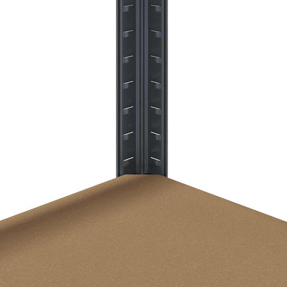 2 Kusů 5Patrové Regály Antracitové Ocel A Kompozitní Dřevo Antracitová