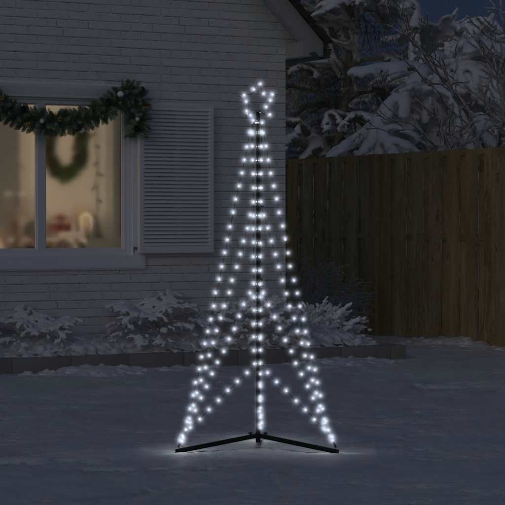 Led Vánoční Stromek 363 Studených Bílých Led Diod 182 Cm