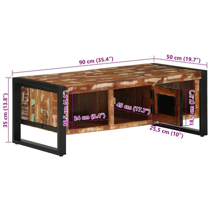 Konferenční Stolek Vícebarevný 90X50X36 Cm Recyklované Dřevo