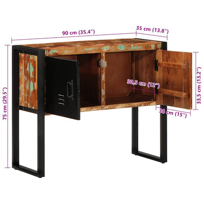 Konzolová Skříňka Vícebarevný 90X35X75 Cm Recyklované Dřevo
