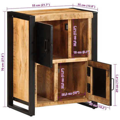 Příborník 55X35X70 Cm Masivní Hrubé Mangovníkové Dřevo
